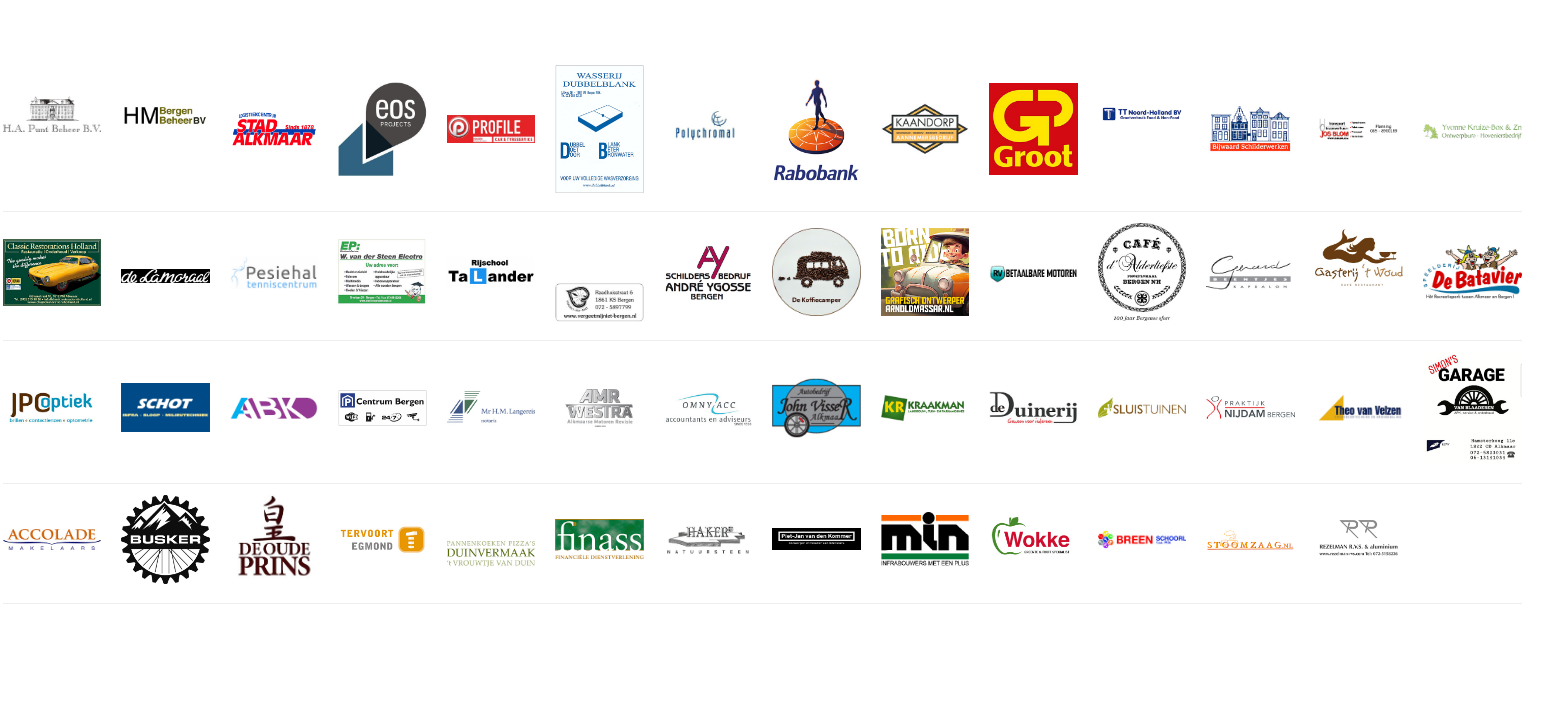 Sponsors Langs de Bello Lijn